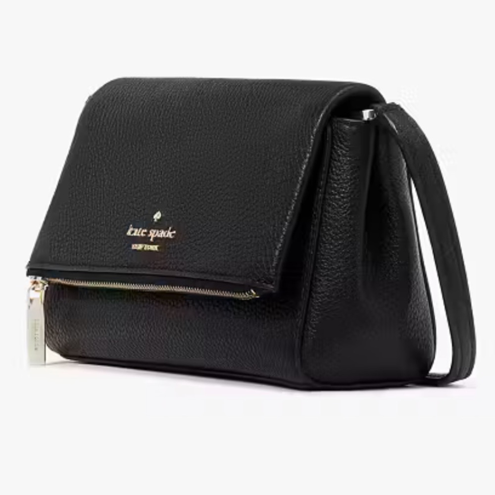 NWT Kate Spade black pebble leather crossbody bag Retails $329 - Picture 2 of 13